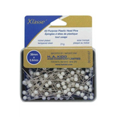 KLASSE´ All Purpose Plastic Head Pins White 170pcs - 38mm 11?2?